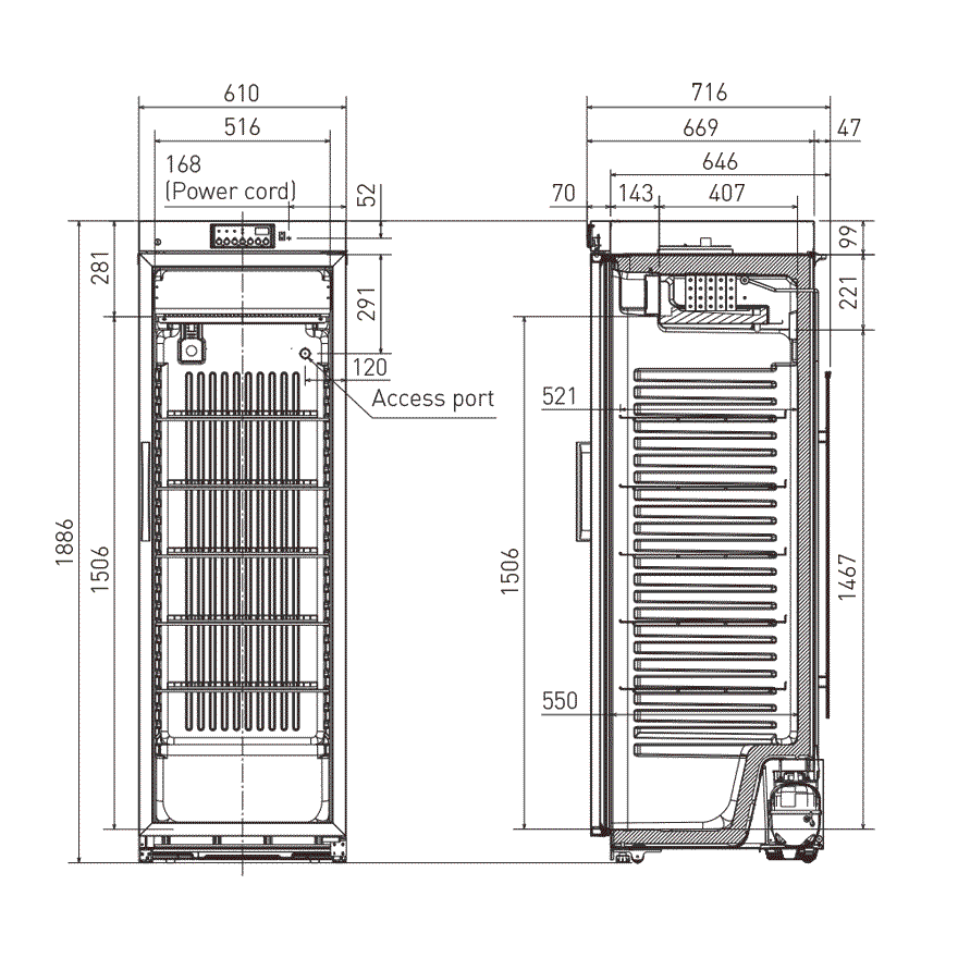 Laboratory Refrigerator LPR-400, PHCbi