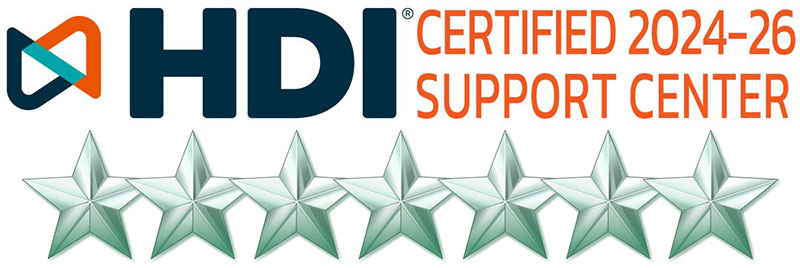 Seven-star rating in the HDI Customer Service