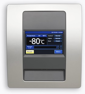 TwinGuard upright freezer LCD interface